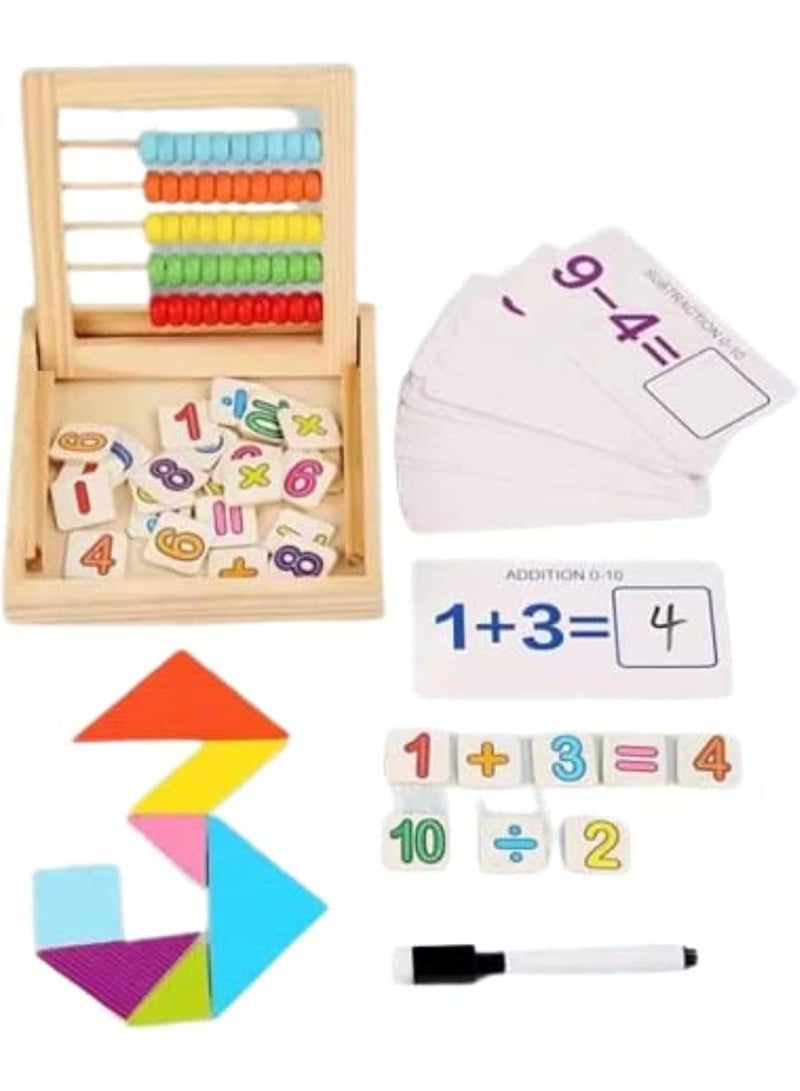 Abacus with cards and tangram - Image 1